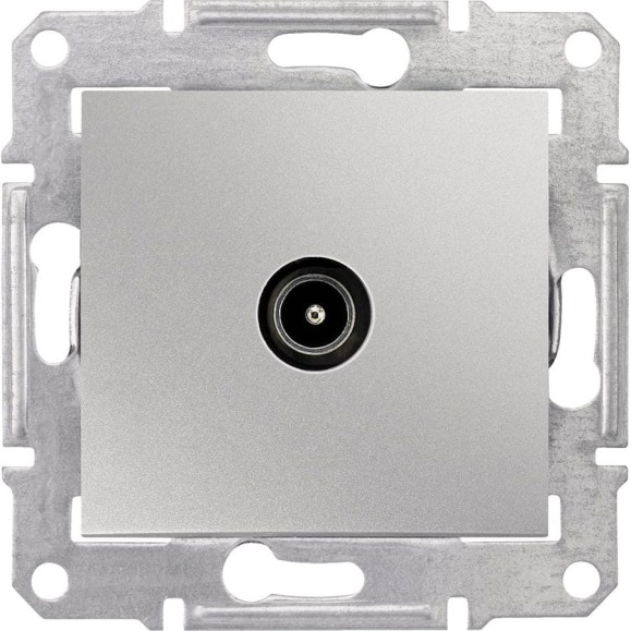 TV розетка Systeme Electric Sedna Алюминий, проходная 4dB SE SDN3201860