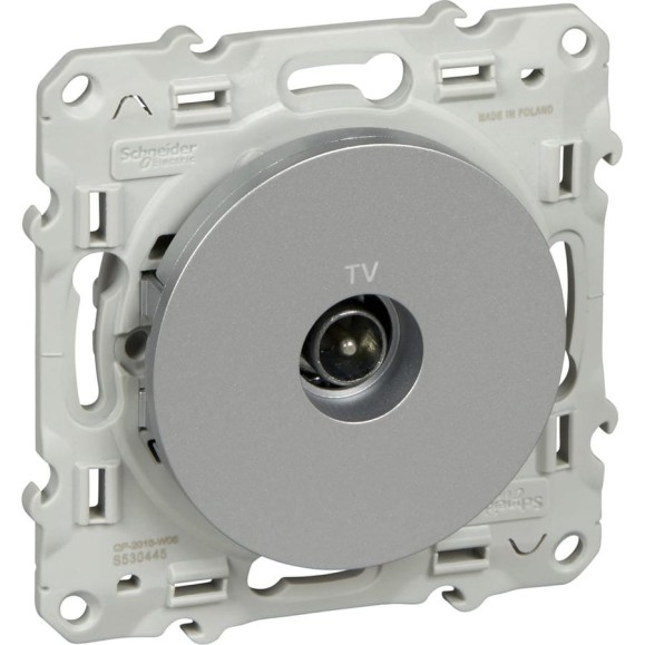 TV розетка Systeme Electric Odace Алюминий SE S53R445