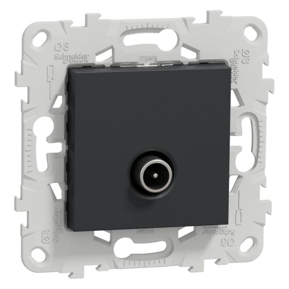 TV розетка Systeme Electric Unica New Антрацит, оконечная NU546454