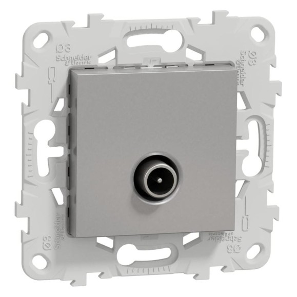 TV розетка Systeme Electric Unica New Алюминий, оконечная NU546430