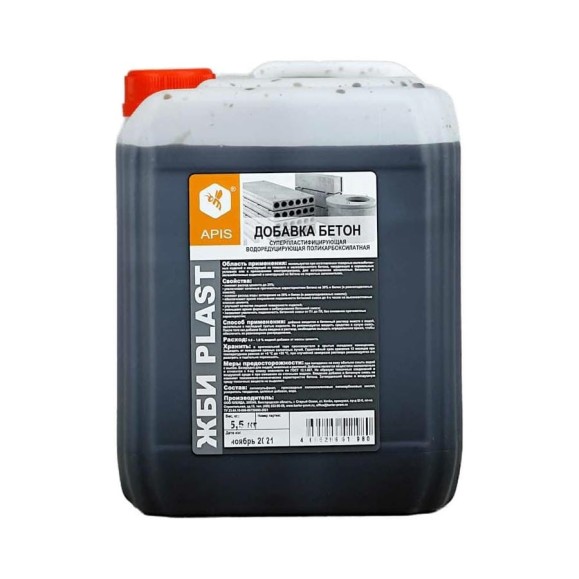Добавка в бетонные растворы APIS ЖБИ PLAST (канистра; 5.5 кг) 4665296517401