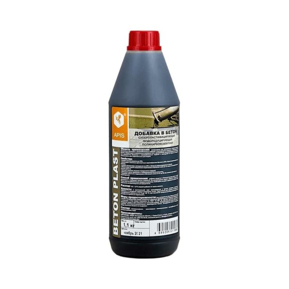 Добавка в бетонные растворы APIS BETON PLAST (бутылка; 1,1 кг) 4665296517241 Добавка в бетонные растворы APIS BETON PLAST (бутылка; 1,1 кг) 4665296517241