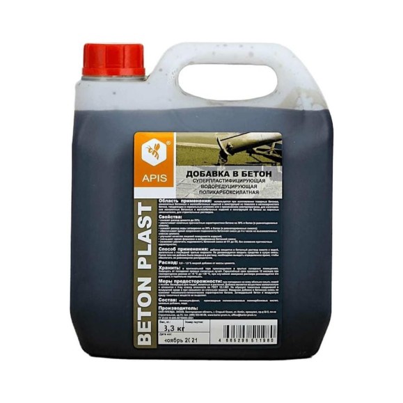 Добавка в бетонные растворы APIS BETON PLAST (канистра; 3,3 кг) 4665296517289 Добавка в бетонные растворы APIS BETON PLAST (канистра; 3,3 кг) 4665296517289