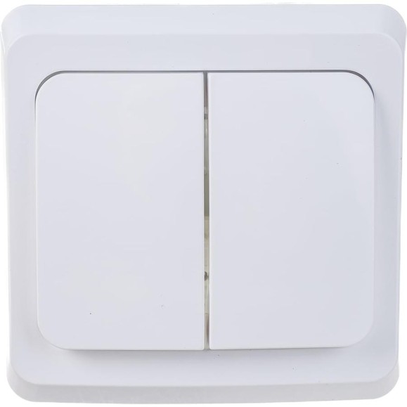 Двухклавишный выключатель Systeme Electric СП Этюд 10А IP20 белый BC10-002B