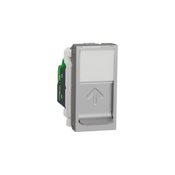 Компьютерная розетка Systeme Electric Unica Modular алюминий, RJ45 SE NU341030