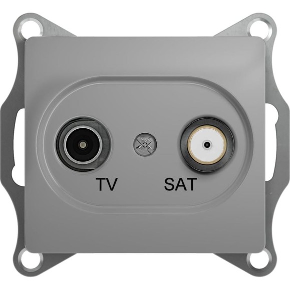 Одиночная розетка Systeme Electric Glossa Алюминий TV-SAT 1DB SE GSL000397