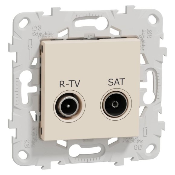 Розетка Systeme Electric Unica New Бежевый R-TV/ SAT, одиночная NU545444