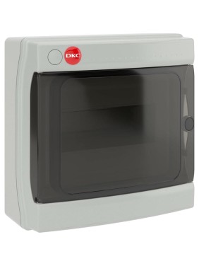 Настенный щиток DKC ЩРн-П-8 прозрачная дверь IP65 серый 85608
