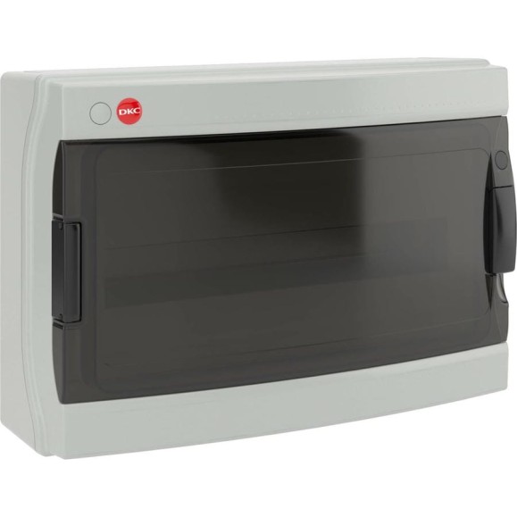 Настенный щиток DKC ЩРн-П-18 прозрачная дверь, IP65, серый 85618