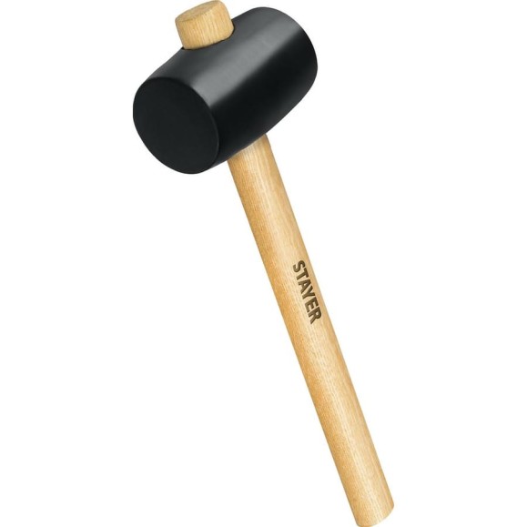 Чёрная резиновая киянка STAYER 225 г 20505-40 Чёрная резиновая киянка STAYER 225 г 20505-40