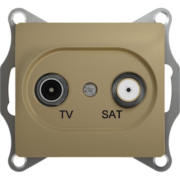 Одиночная розетка Systeme Electric Glossa Титан TV-SAT 1DB SE GSL000497