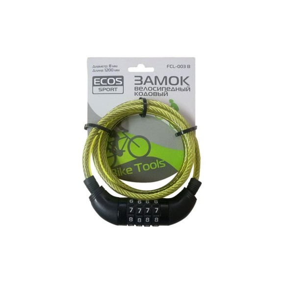 Велосипедный замок Ecos FCL-003 кодовый B 003852