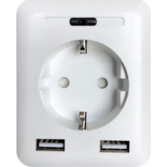 Умная Wi-Fi розетка-адаптер IMEX с 2 USB входами SML-221 WH