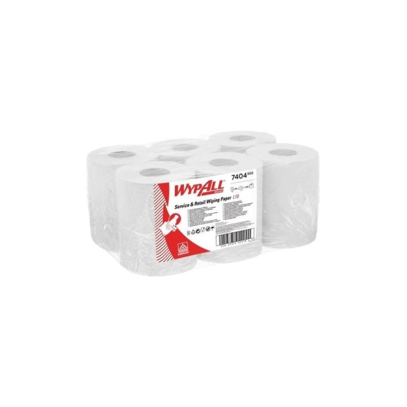 Протирочный материал Kimberly-Clark WypAll L10 упаковка 6 рулонов, белый 7404