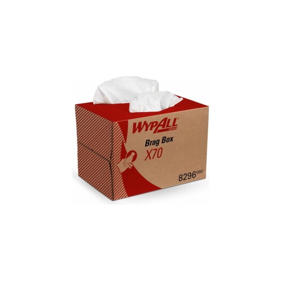 Протирочный материал Kimberly-Clark WypAll X70 упаковка BRAG Box, белый 8296 Протирочный материал Kimberly-Clark WypAll X70 упаковка BRAG Box, белый 8296