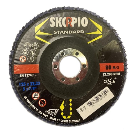 Круг лепестковый STANDART (125х22.23 мм; Z60; F29) SKORPIO 710908 Круг лепестковый STANDART (125х22.23 мм; Z60; F29) SKORPIO 710908