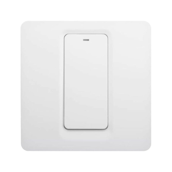 Умный встраиваемый  выключатель GEOZON WS-04 1 линия мех. ,Wi-Fi, безнулевой вход,white GSH-SСW04