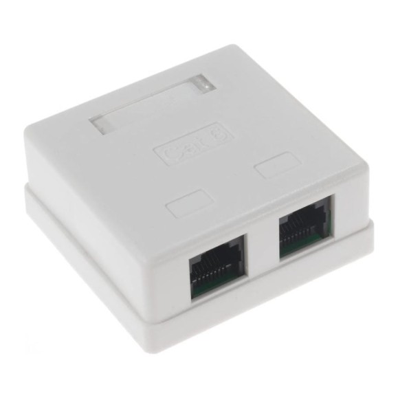 Компьютерная розетка на 2 порта RJ-45, 8p8c, Retic cat. 6, на плате, J-8P8C-C6-2P-TWCS Компьютерная розетка на 2 порта RJ-45, 8p8c, Retic cat. 6, на плате, J-8P8C-C6-2P-TWCS