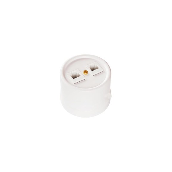 Компьютерная розетка BIRONI Пластик Белый 2-ая RJ45 B1-302-21