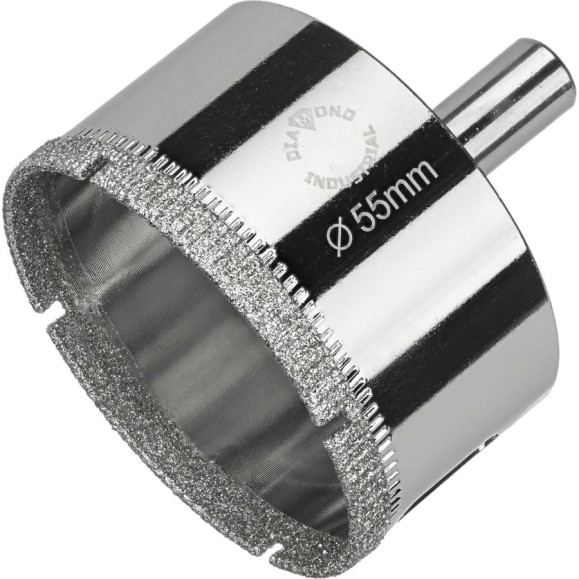 Коронка алмазная по керамике, плитке и стеклу 55 мм Diamond Industrial DIDCBC055