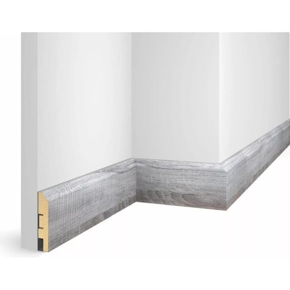 Плинтус COSCA DECOR WP07 экошпон, дуб Рейн, 80x16x2400 мм, МДФ СПБ103735 Плинтус COSCA DECOR WP07 экошпон, дуб Рейн, 80x16x2400 мм, МДФ СПБ103735