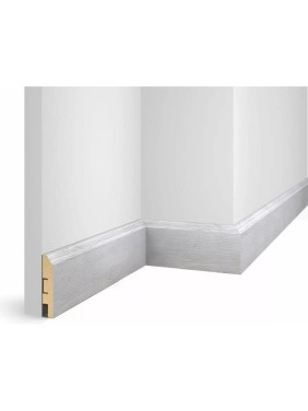 Плинтус COSCA DECOR WP07 экошпон, дуб серый, 80x16x2400 мм, МДФ СПБ103655