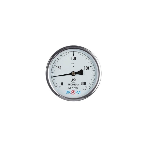 Биметаллический термометр ЭКО-М ЭКОМЕРА БТ-1-100, 0-200C, L=60 БТ-1-100-200С-L60 Биметаллический термометр ЭКО-М ЭКОМЕРА БТ-1-100, 0-200C, L=60 БТ-1-100-200С-L60