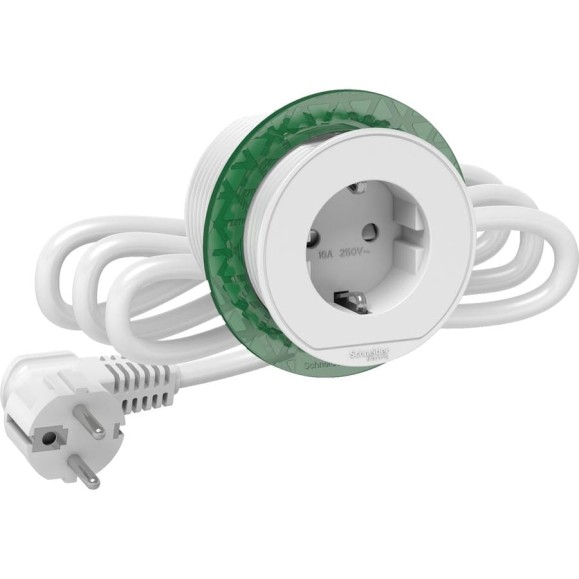 Розеточный блок 1x (2к+з) Systeme Electric Unica System+ Белый SE INS44000