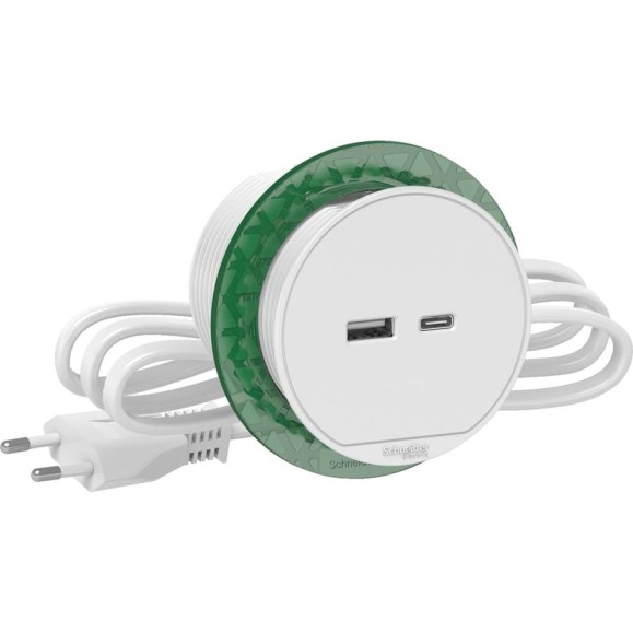 Розеточный блок usb тип А + тип С Systeme Electric Unica System+ Белый SE INS44008
