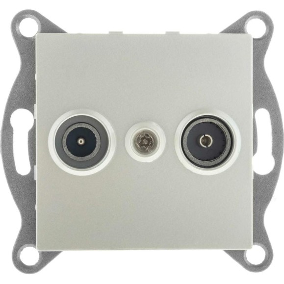Механизм розетки GUSI ELECTRIC TV+SAT, оконечной, СУ, жемчуг С11TS1-028