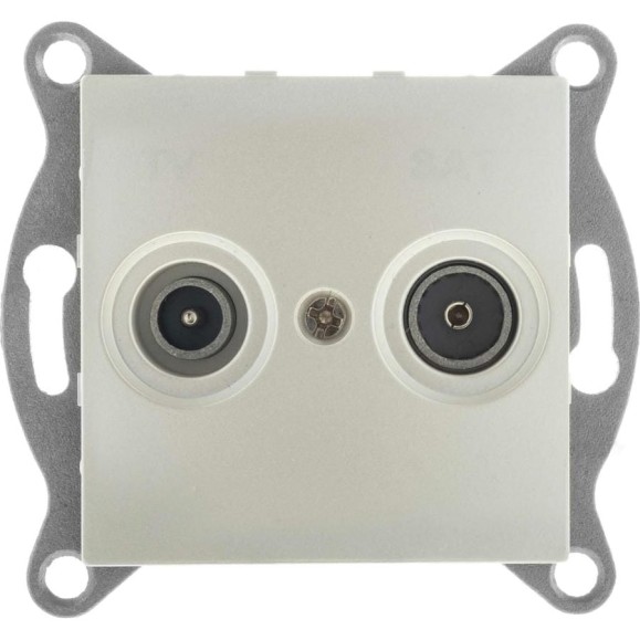 Механизм розетки GUSI ELECTRIC TV+SAT, оконечной, СУ, жемчуг С10TS1-028