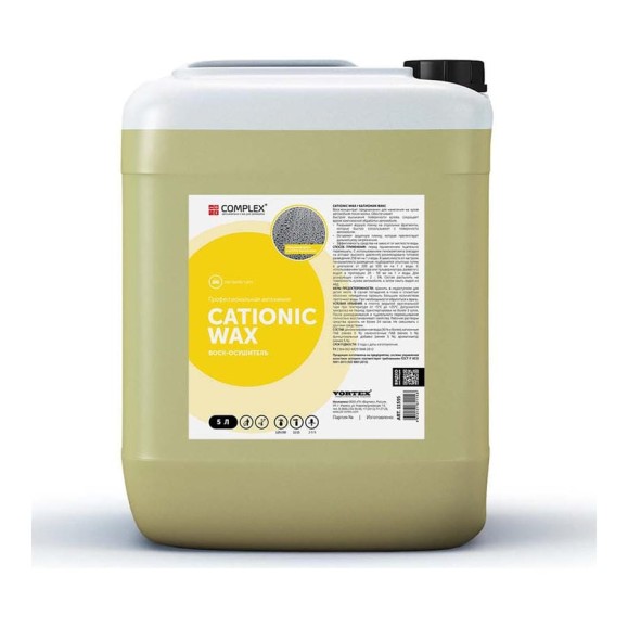 Концентрированный воск для сушки и защиты кузова автомобиля CATIONIC WAX, воск для кузова, концентрат, 5 л Complex 11595