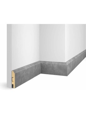Плинтус Cosca Decor VP07 экошпон, бетон, 80x16x2400 мм, МДФ СПБ103254