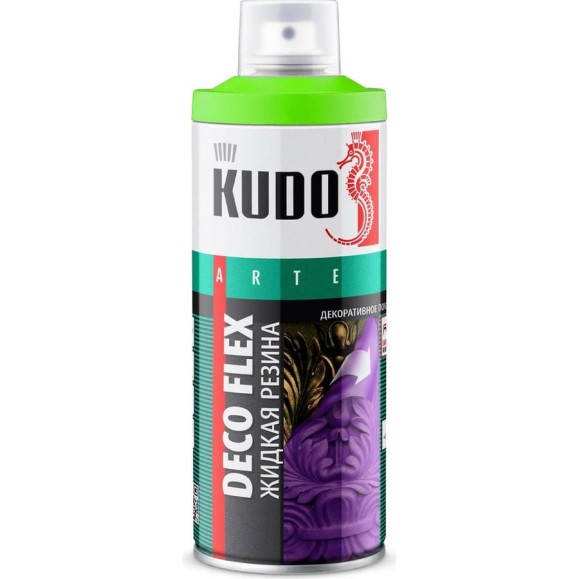 Жидкая резина KUDO DECO FLEX флуоресцентная зелёная KU-5321