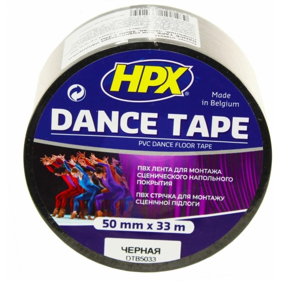 Балетная клейкая лента HPX IB5033 Dance Floor PVC Tape, 50 мм х 33 м, черный 4687201865209 Балетная клейкая лента HPX IB5033 Dance Floor PVC Tape, 50 мм х 33 м, черный 4687201865209