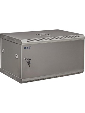 Шкаф 19" телекоммуникационный настенный серверный 9U 600x450 мм серый W&T M096045GWT M096045GWTWOF