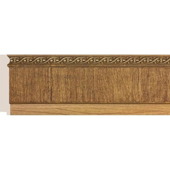 Плинтус Cosca Decor 144-4 интерьерный багет, 80 мм, дуб светлый СПБ016568