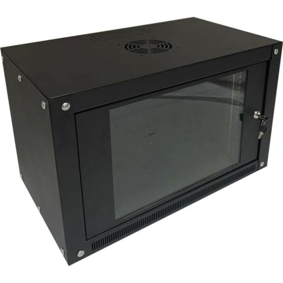 Телекоммуникационный настенный шкаф W&T 19 дюймов 6U 600х350мм черный C066035BWTWOF-RU