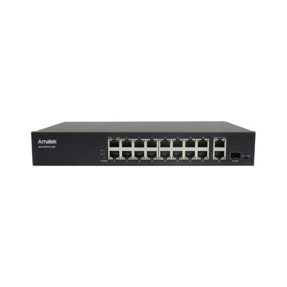 Коммутатор Amatek AN-S18P16A 200 Вт 7000618
