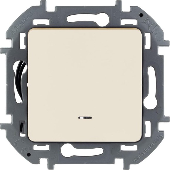 Выключатель Legrand одноклавишный с подсветкой/индикацией Legrand Inspiria 10А 250В безвинтовые зажимы слоновая кость 673611 Выключатель Legrand одноклавишный с подсветкой/индикацией Legrand Inspiria 10А 250В безвинтовые зажимы слоновая кость 673611