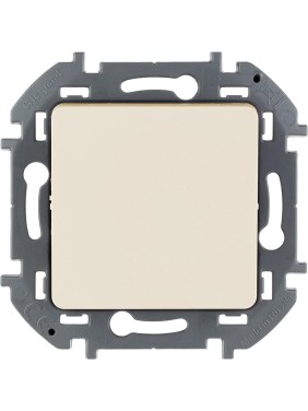 Выключатель Legrand кнопочный одноклавишный Legrand Inspiria с нормально-открытым контактом 6А 250В безвинтовые зажимы слоновая кость 673691