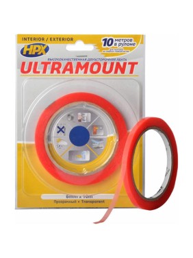 Двухсторонняя лента HPX UM0610 ULTRA MOUNT 6 мм х 10 м прозрачная 5425014228335