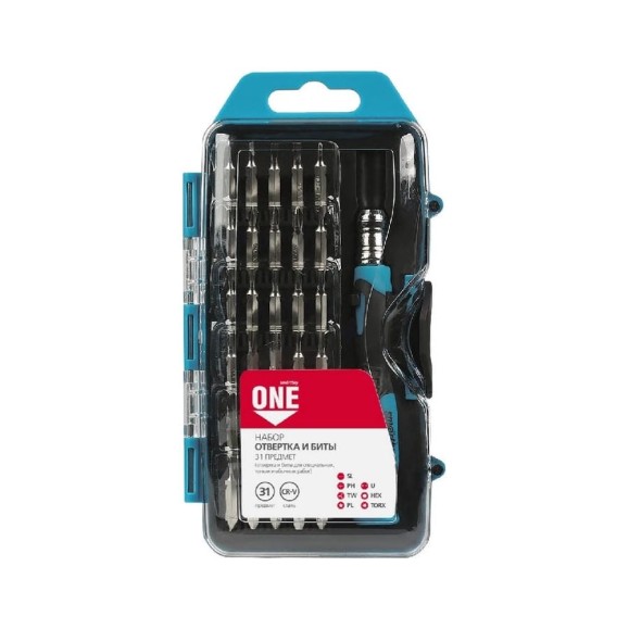 Отвертка с набором бит Smartbuy 31 предмет, отвертка, 30 бит, CR-V SBT-SCBS-31P1
