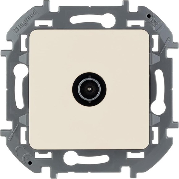 Розетка Legrand TV (телевизионная) Legrand Inspiria проходная 14дБ 5-862мГц слоновая кость 673861