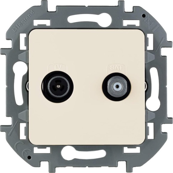 Розетка Legrand TV-SAT Legrand Inspiria "звезда" слоновая кость 673881 Розетка Legrand TV-SAT Legrand Inspiria "звезда" слоновая кость 673881