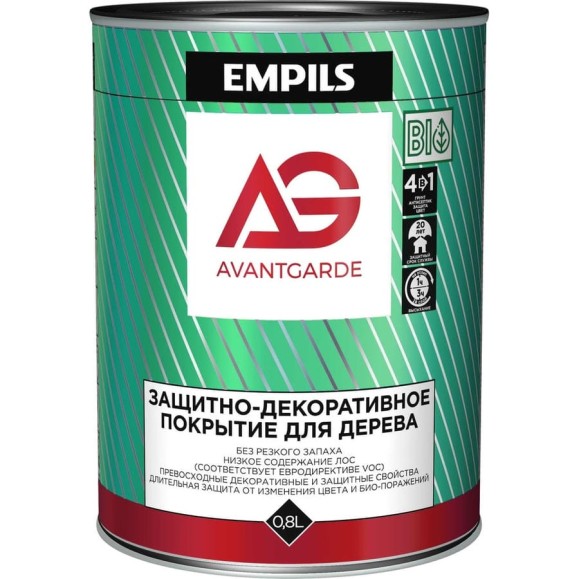 Защитно-декоративное покрытие для дерева Avantgarde красное дерево, 0.8 л, 0.8 кг 77943 Защитно-декоративное покрытие для дерева Avantgarde красное дерево, 0.8 л, 0.8 кг 77943