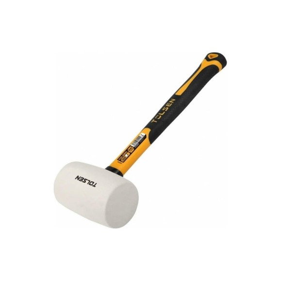 Киянка TOLSEN из белой резины фиберглас. рукоятка 225г 25173