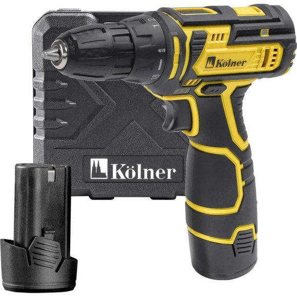 Дрель-шуруповёрт 12V, 17Нм, 10мм Kolner KСD 12-2LС (2х1.5Ач, ЗУ, кейс), 8020100313 Дрель-шуруповёрт 12V, 17Нм, 10мм Kolner KСD 12-2LС (2х1.5Ач, ЗУ, кейс), 8020100313