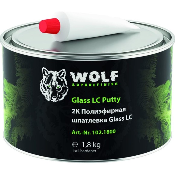 Полиэфирная шпатлевка WOLF Glas LC 8735 1.8 кг + отвердитель 102.1800