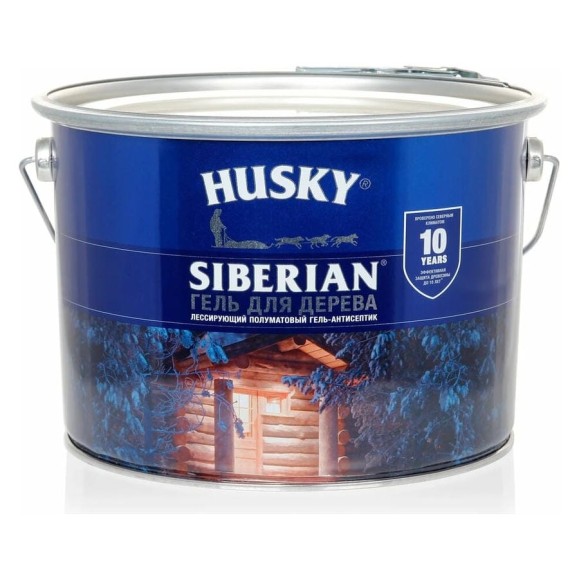 Гель-антисептик для дерева HUSKY SIBERIAN полуматовый орегон 9 л 25302 Гель-антисептик для дерева HUSKY SIBERIAN полуматовый орегон 9 л 25302